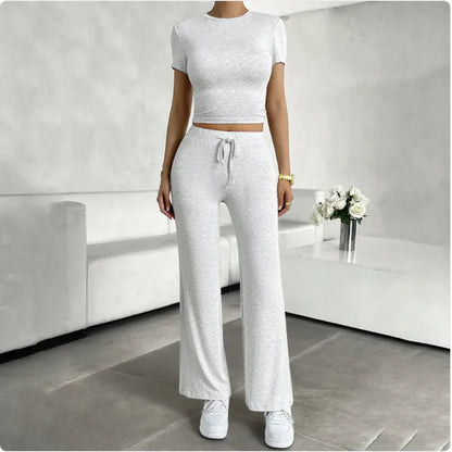 Urban Casual Round Neck Fashion Set