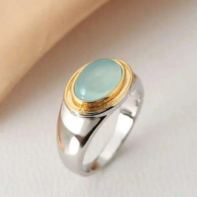 Livia – Vintage Green Moonstone Ring